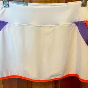 Reebok white/lavender/coral tennis skort